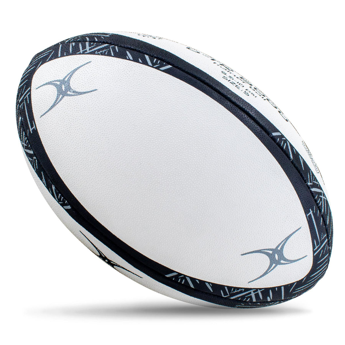 Gilbert GTR 8000 Rugby Ball - Black (Size 5, 4, 3)