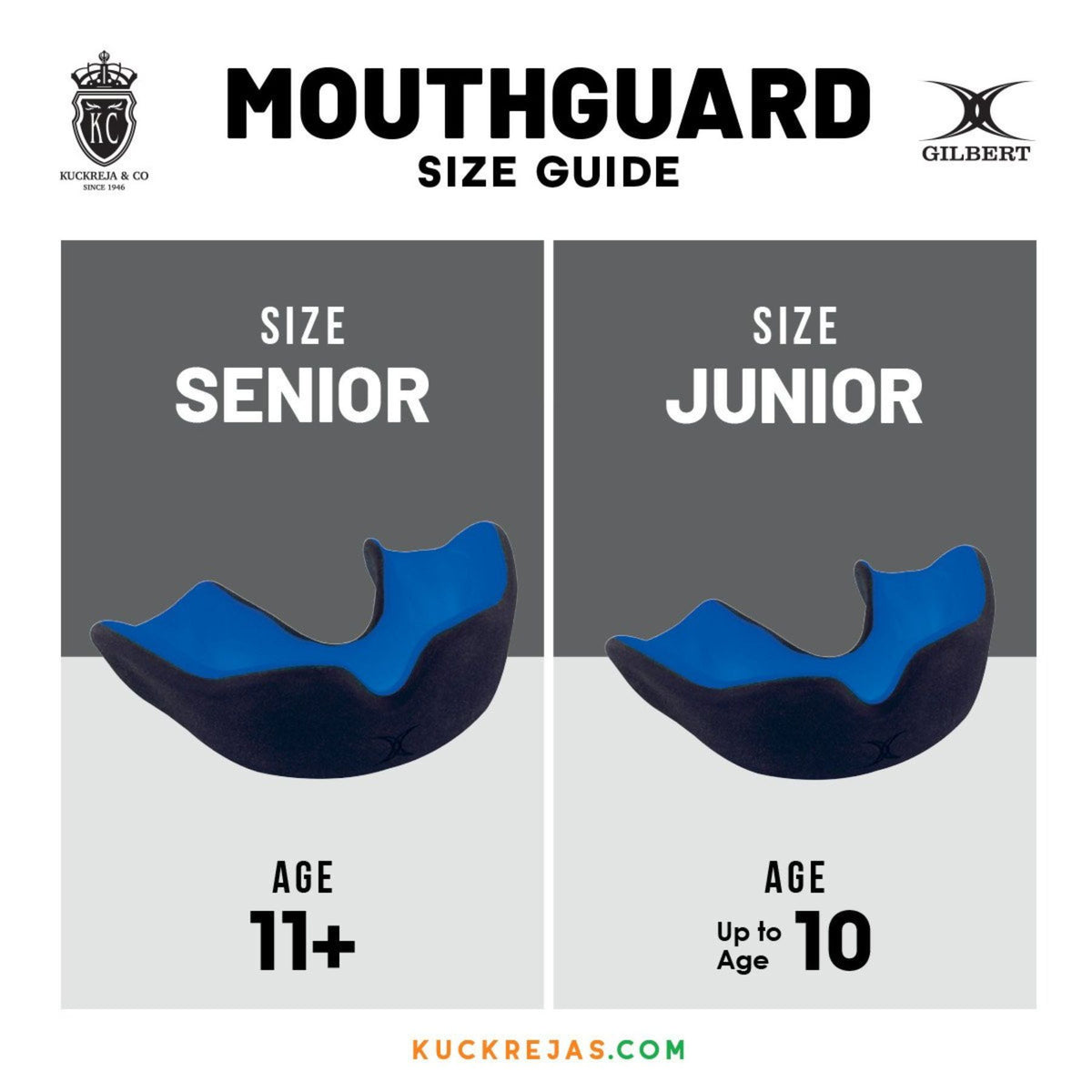 Gilbert X Brace Mouthguard – Black/Blue