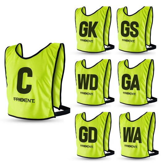 Trident Netball Bibs Set - Yellow (Senior, Junior)