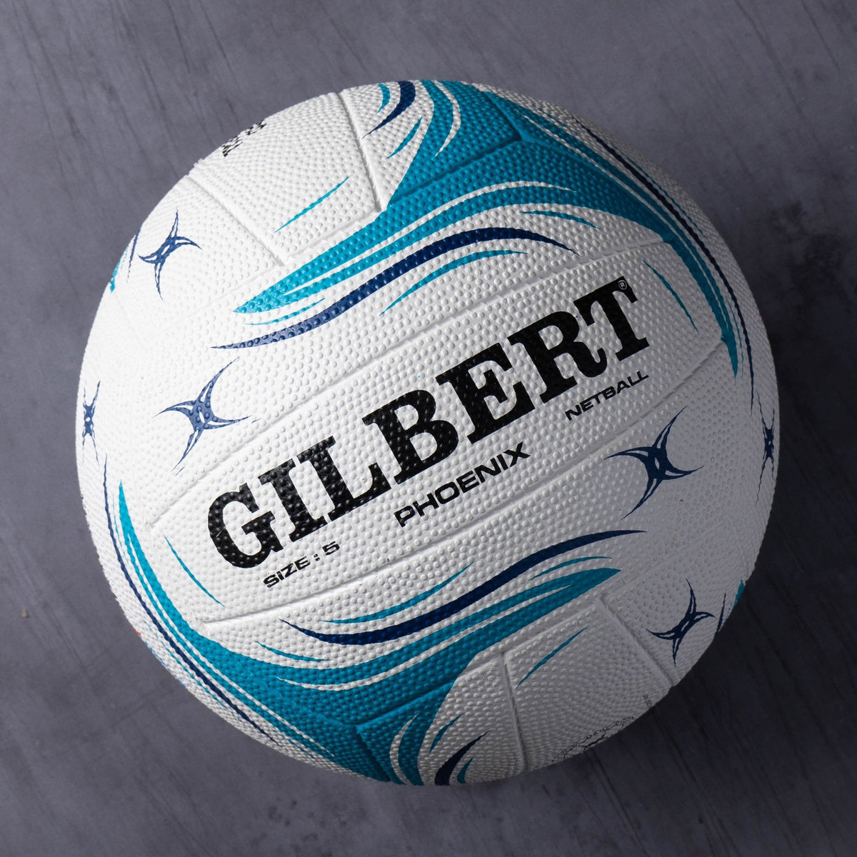 Gilbert Phoenix Match Netball - White (Size 5, 4)