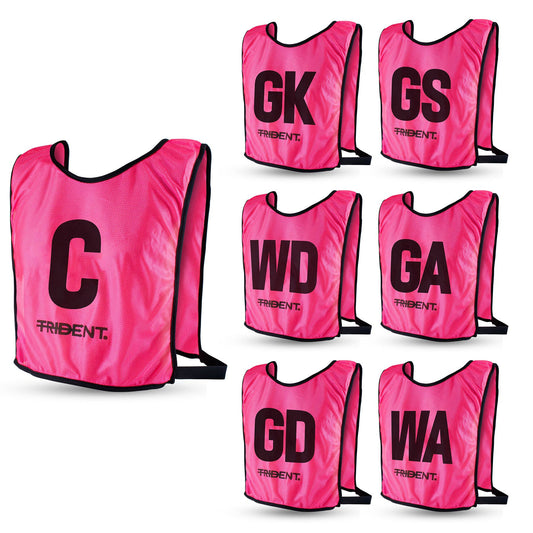 Trident Netball Bibs Set - Pink (Senior, Junior)