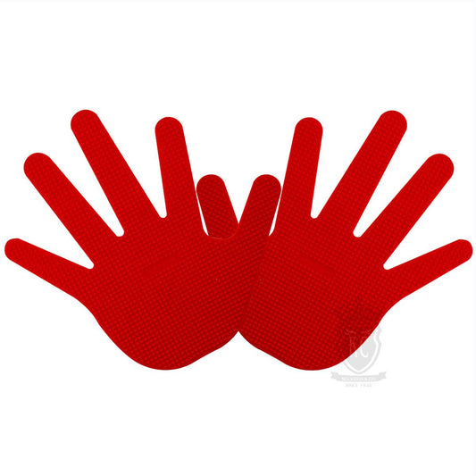 Trident Rubber Hand Marker - Red (Pair)