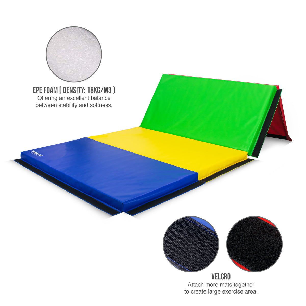 Trident Gymnastic Folding Mat - 244cm x 122cm x 5cm
