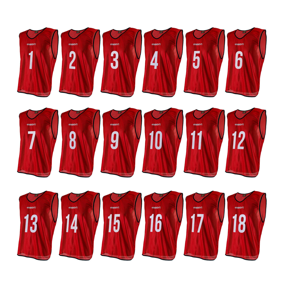 Trident Bibs with Bag - Red (1-18)