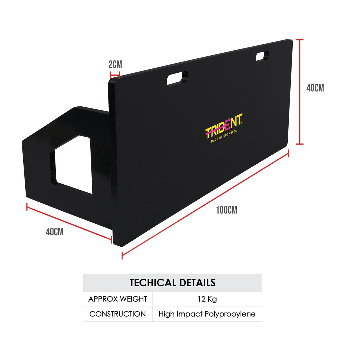 Trident Master Rebound Board - 100 x 40cm