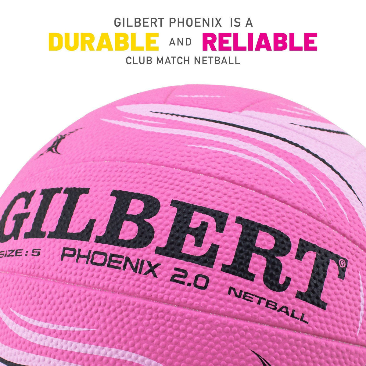 Gilbert Phoenix 2.0 Match Netball - Pastel (Size 5, 4)