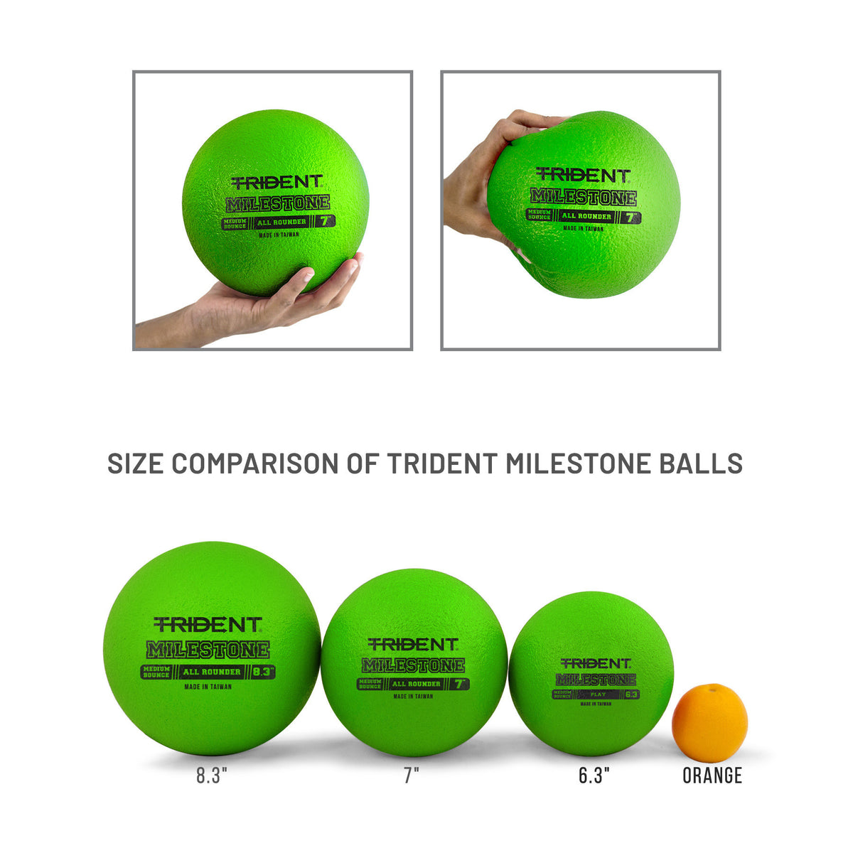 Trident Milestone All Rounder Foam Ball - Green (7")