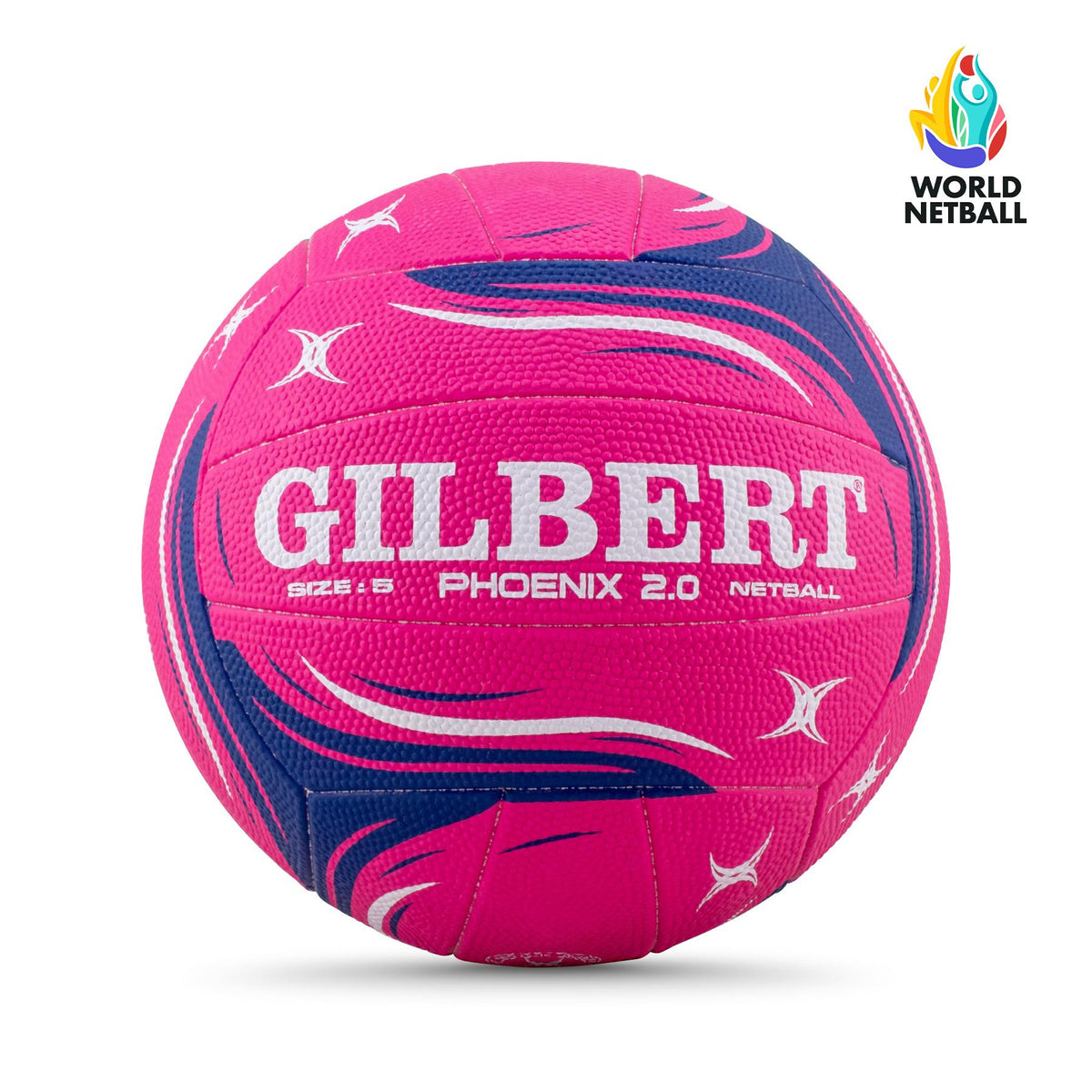 Gilbert Phoenix 2.0 Match Netball - Pink (Size 5, 4)