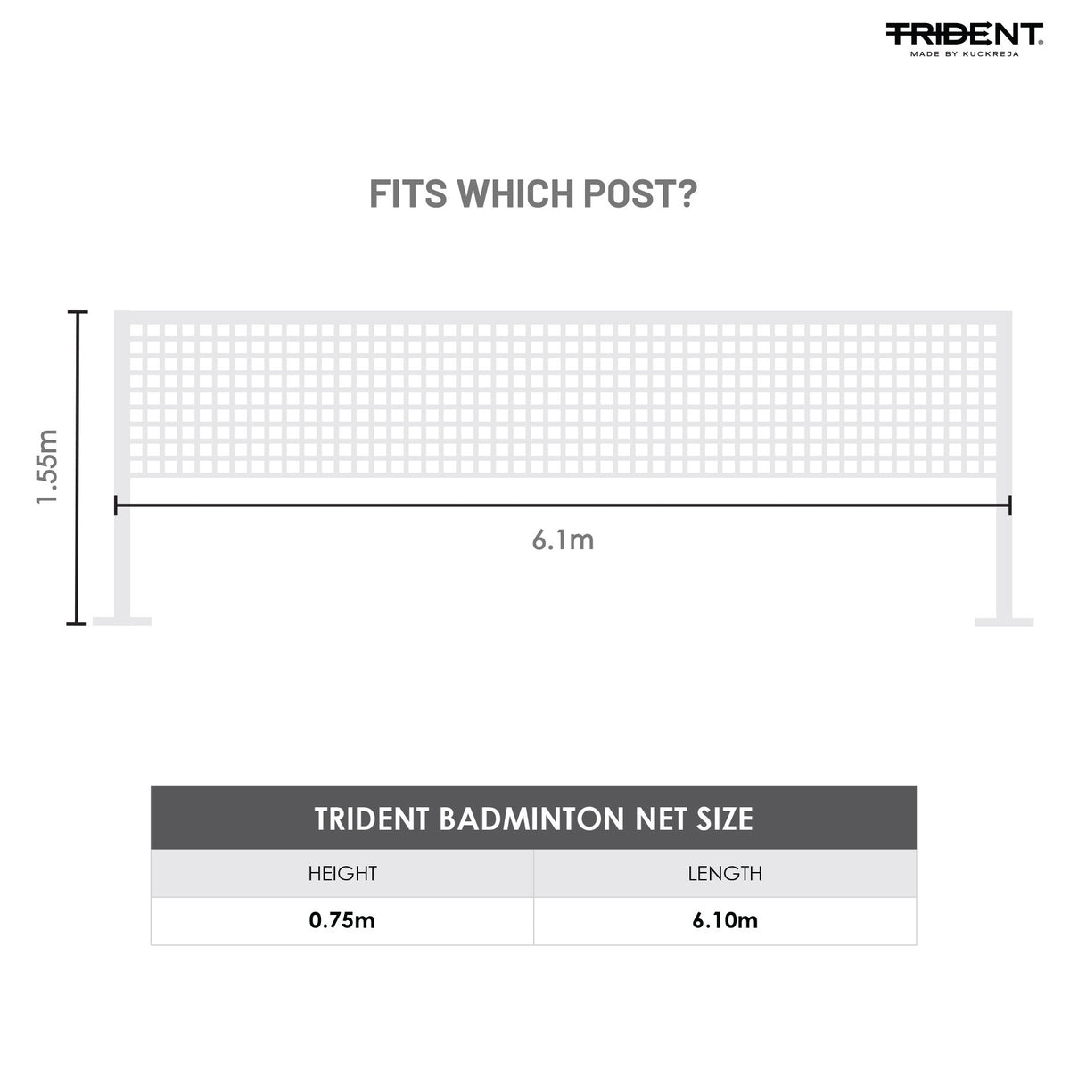 Trident B-15 Badminton Net
