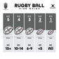 Gilbert GTR 6000 Rugby Ball - Green (Size 4)