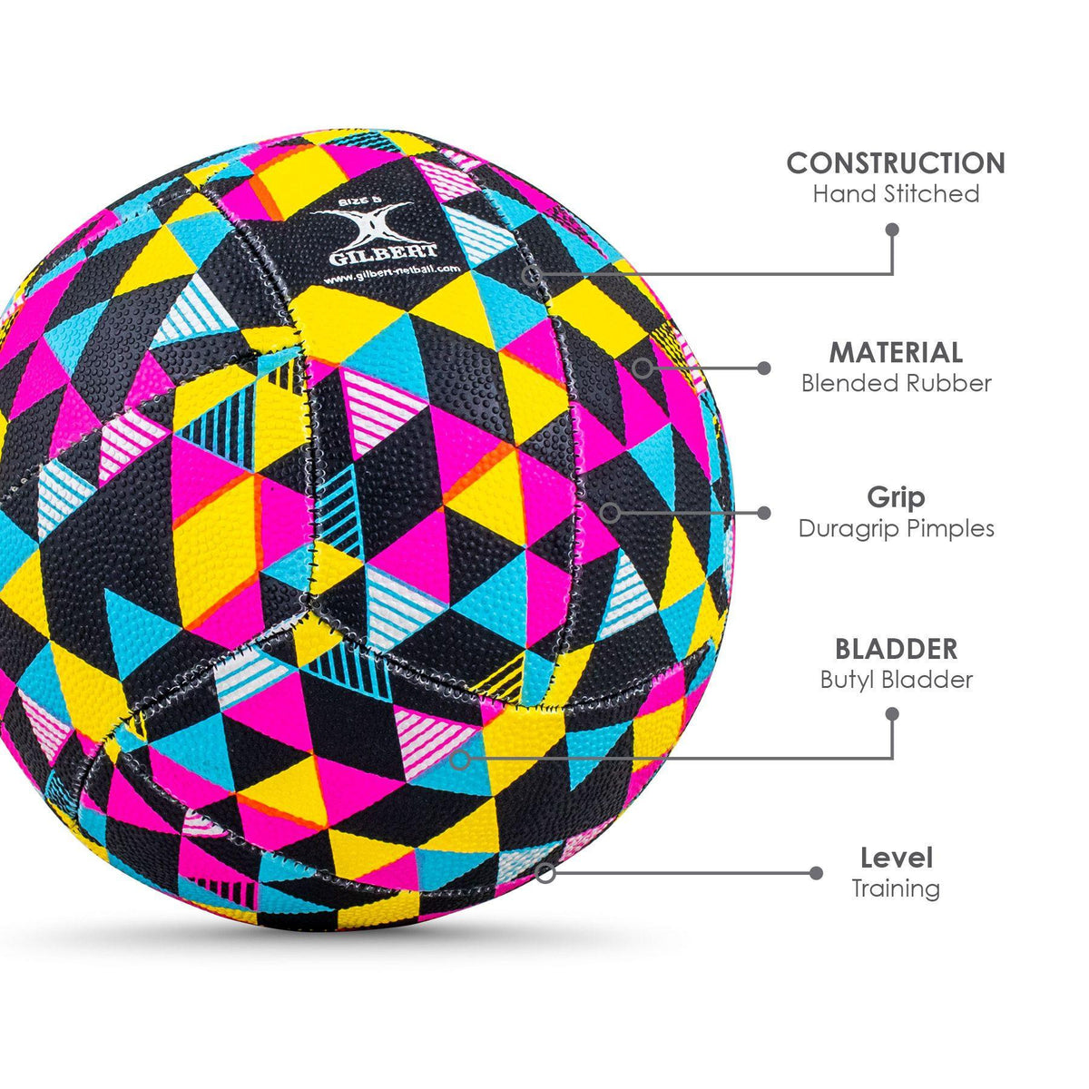 Gilbert Supporter Netball - Pop (Size 5, 4)