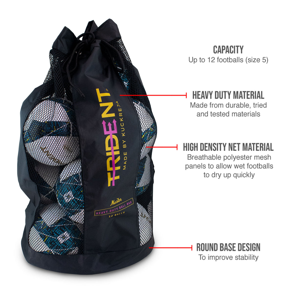 Trident Master Heavy Duty Ball Bag - 12 Balls
