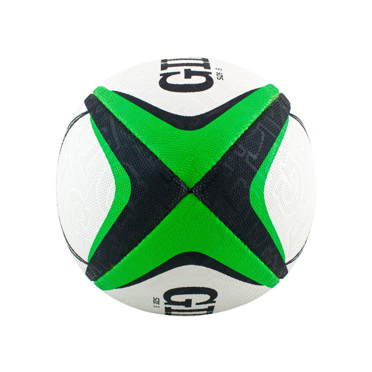 Gilbert Zenon Rugby Ball - Green (Size 5, 4, 3)