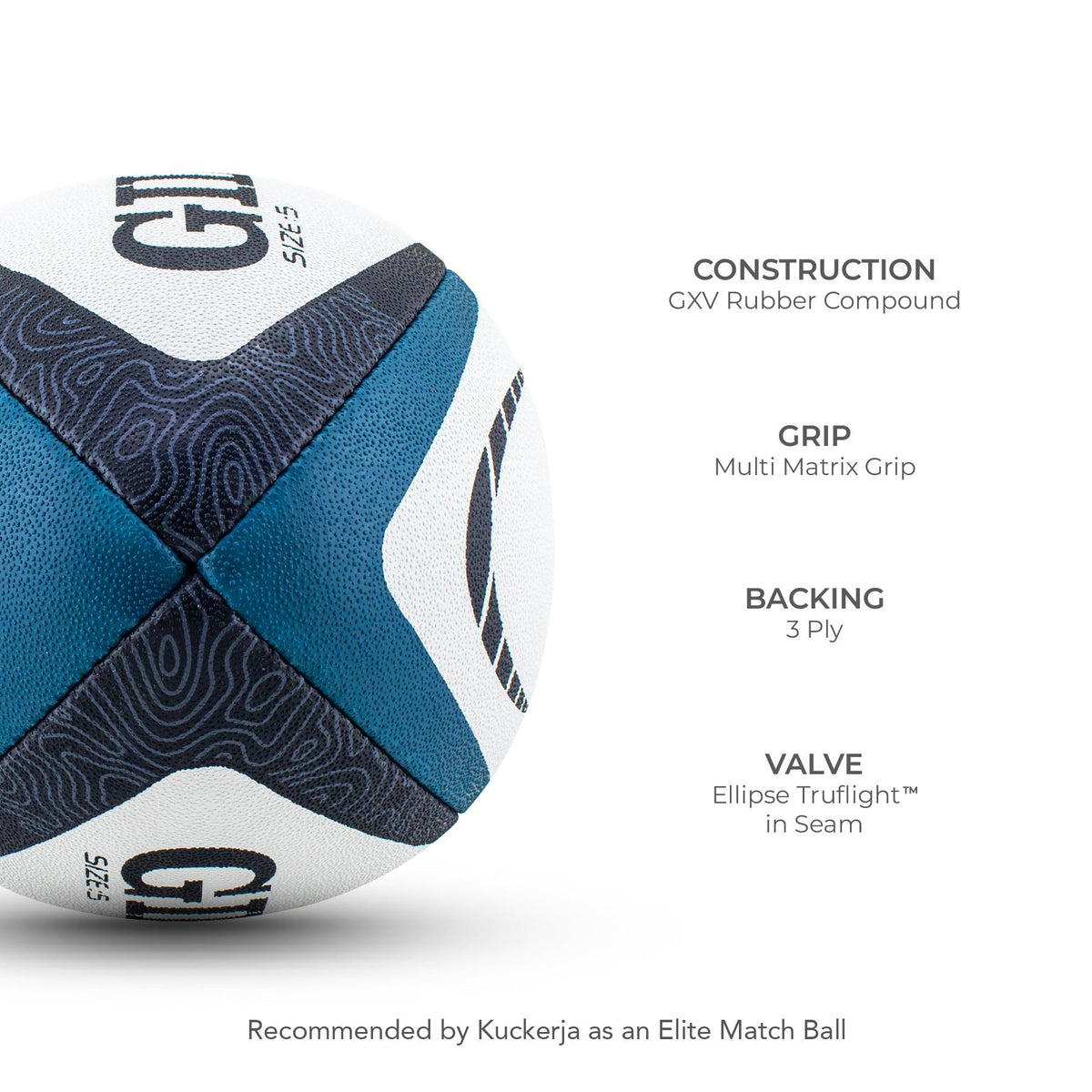 Gilbert Advantia Premier Rugby Ball (Size 5)