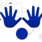 Trident Rubber Hand Marker - Blue (Pair)