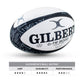 Gilbert GTR 8000 Rugby Ball - Black (Size 5, 4, 3)