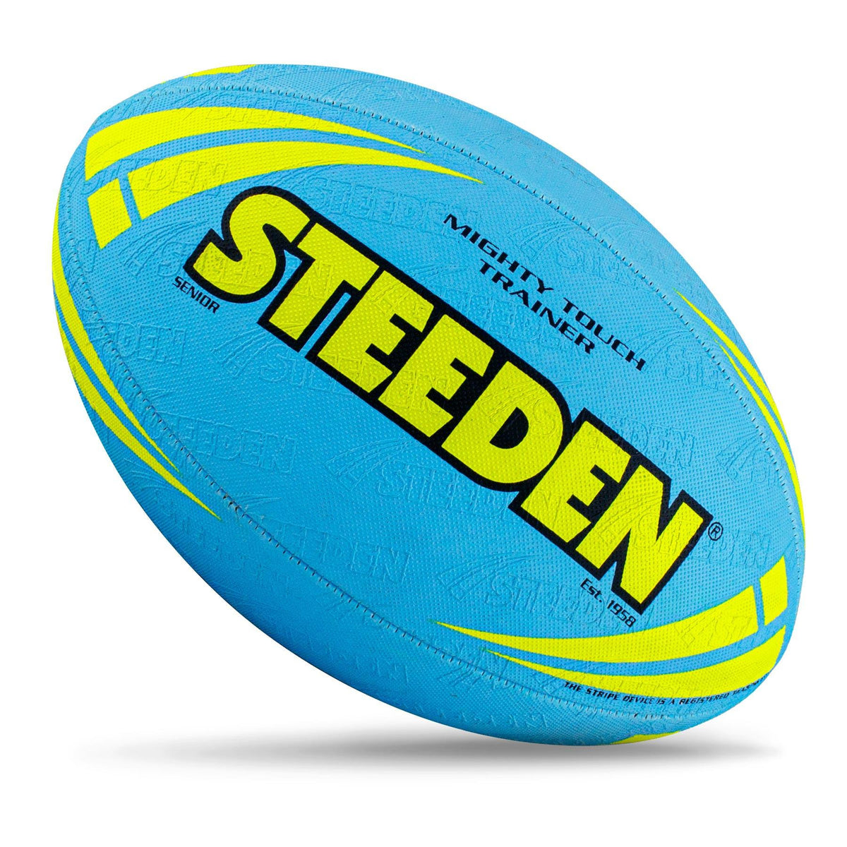 Steeden Mighty Touch Rugby Ball - Sky Blue