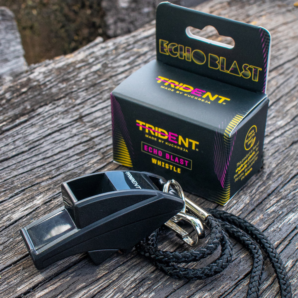 Trident Echo Blast Whistle with Lanyard