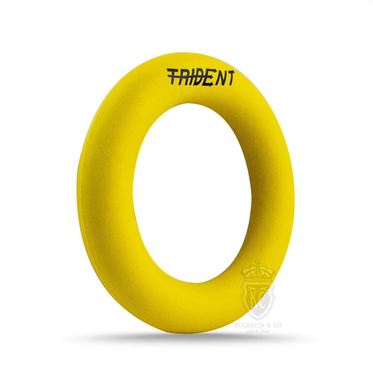 Trident Rubber Ring / Quoits - Yellow (165mm)