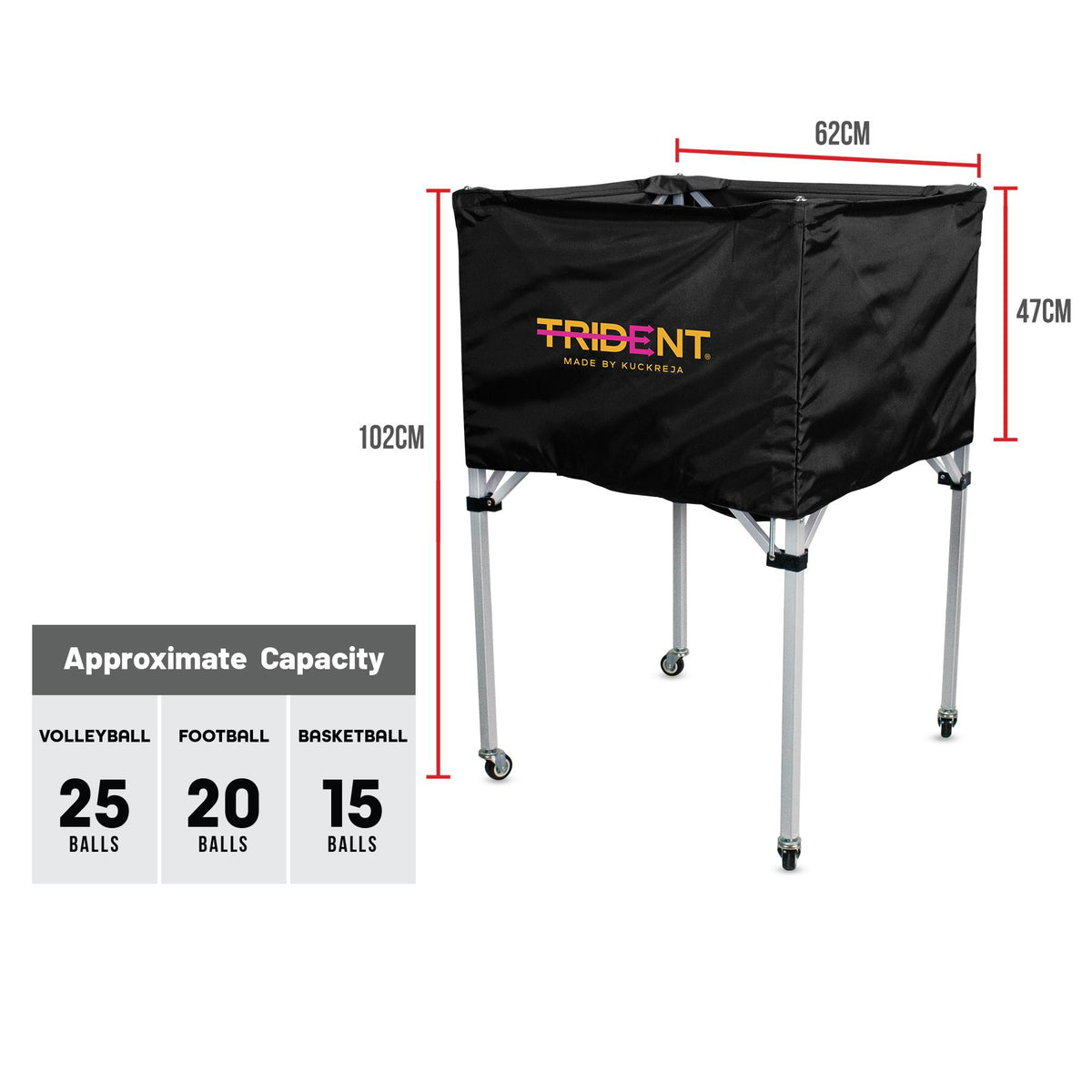 Trident Premium Portable Ball Cage - Black
