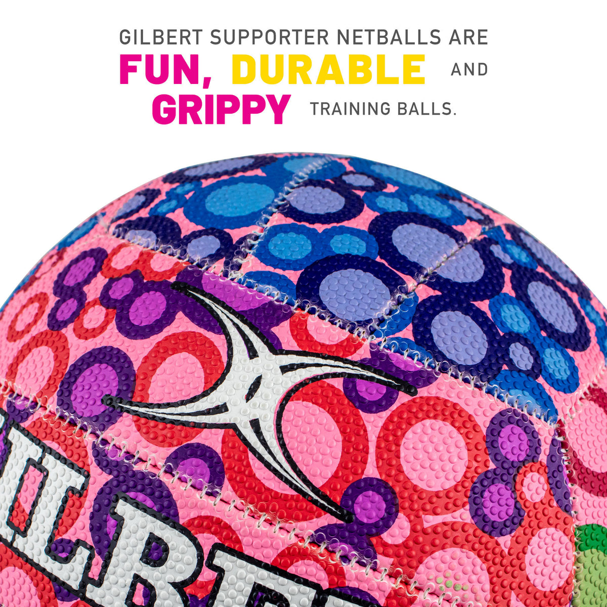 Gilbert Supporter Netball - Bubbles (Size 5, 4)