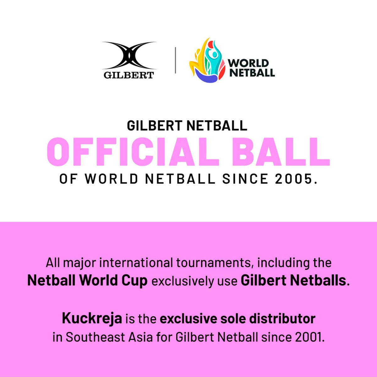 Gilbert Supporter Netball - Pop (Size 5, 4)