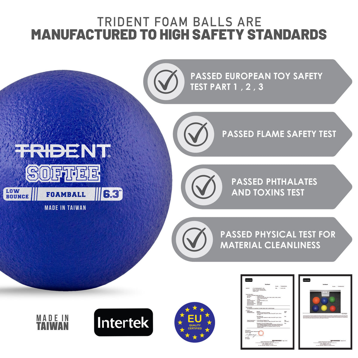 Trident Softee Low Bounce Foam Ball - Blue (6.3")