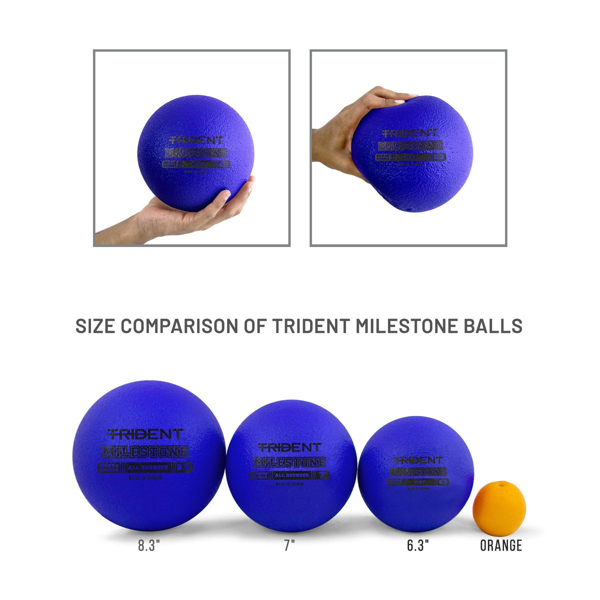 Trident Milestone Play Foam Ball - Blue (6.3")