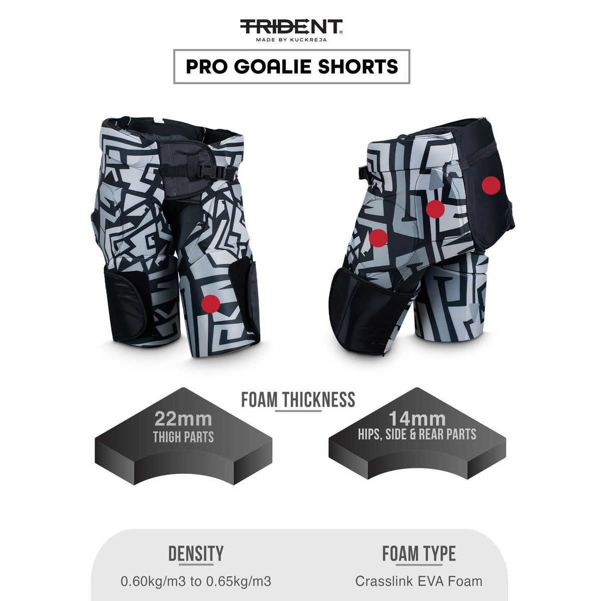 Trident Gatekeeper Pro Goalie Shorts - Senior/Junior