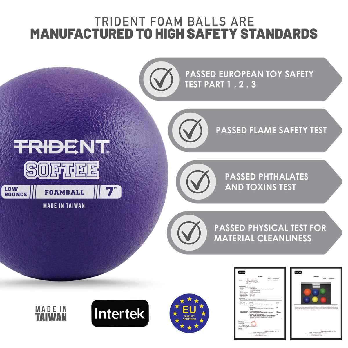 Trident Softee Low Bounce Foam Ball - Purple (7")