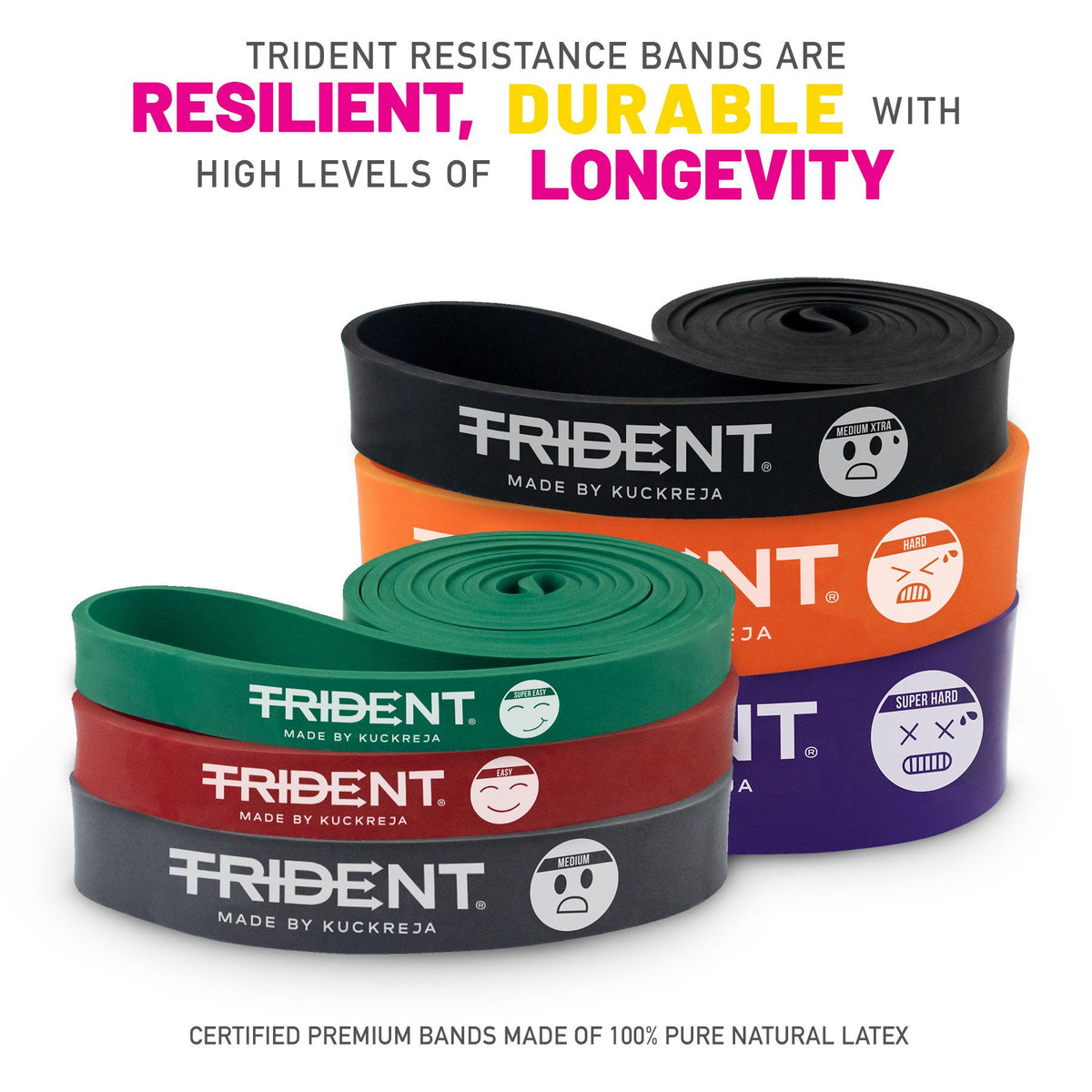 Trident Premium Resistance Band – Hard (22-57kg)