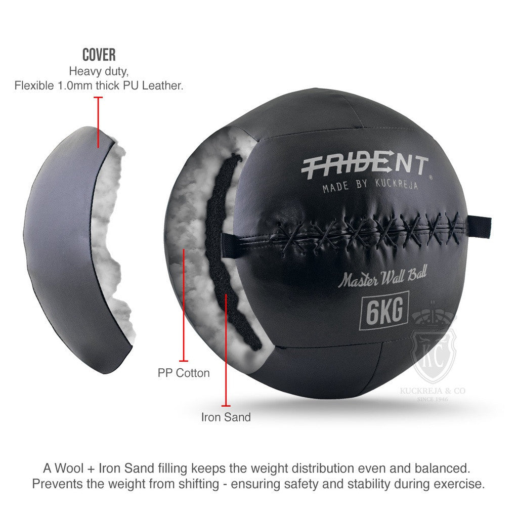 Trident Master Premium Wall Ball - 6kg