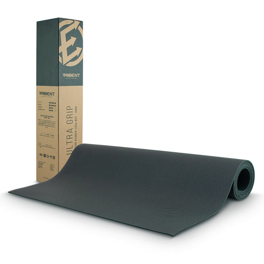 Trident Ultra Grip Fusion Rubber Yoga Mat - 6mm (Forest Green)
