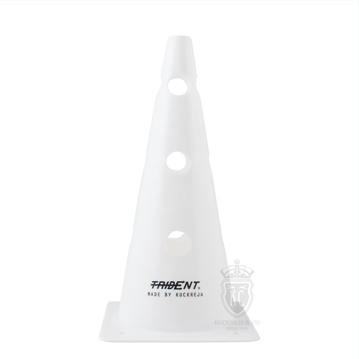 Trident 15" Cone with Holes - White