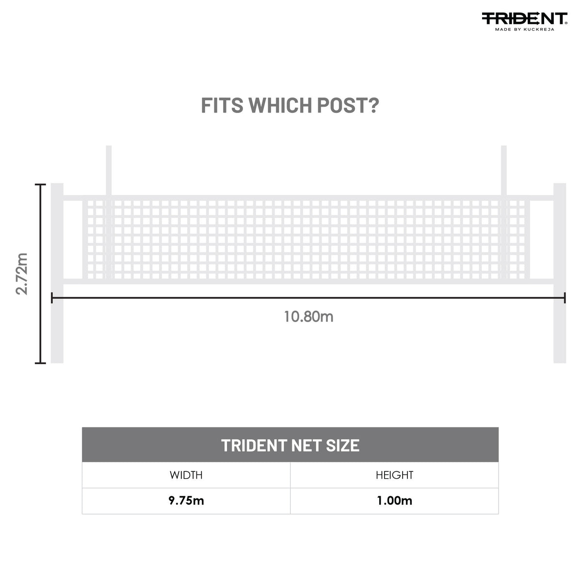 Trident TX-17 Volleyball Net without Cable