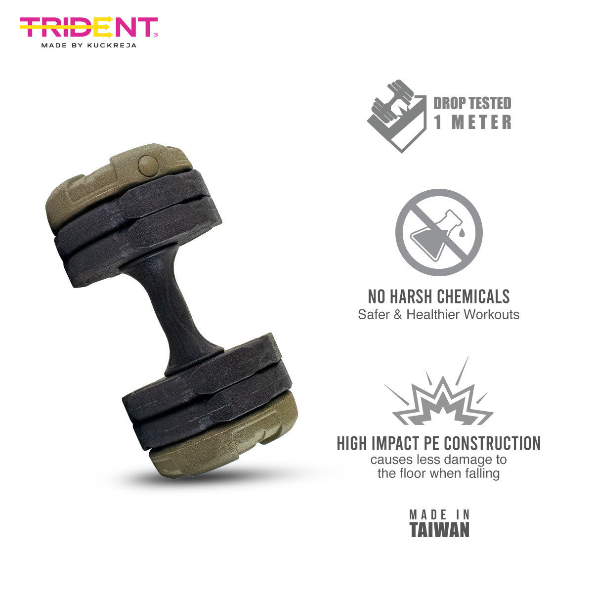Trident Master Premium Adjustable Dumbbell - 10kg (Pair)