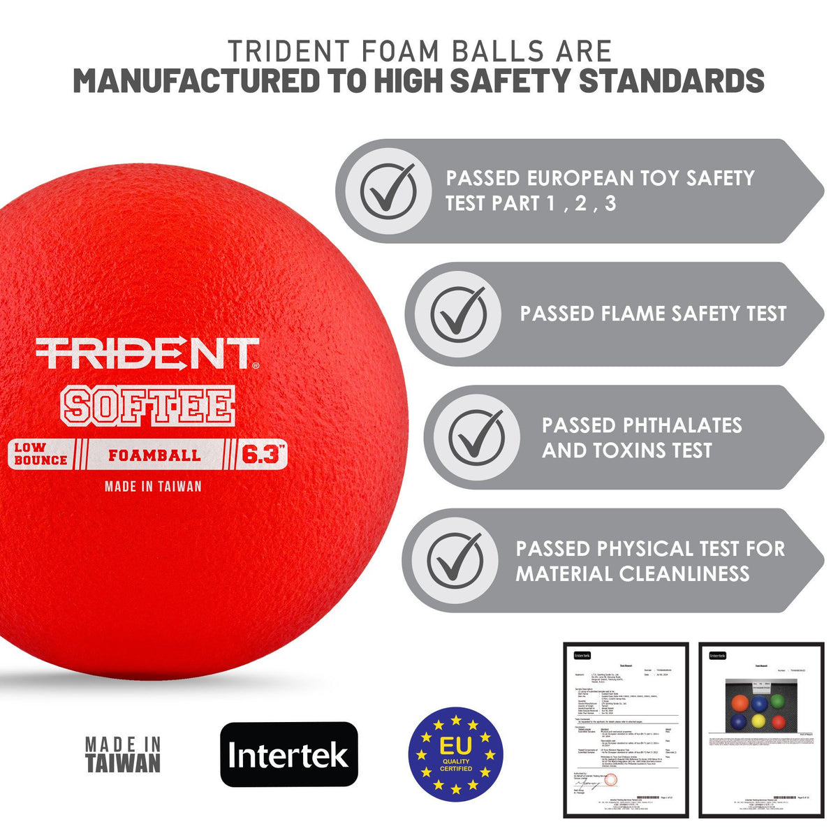 Trident Softee Low Bounce Foam Ball - Red (6.3")