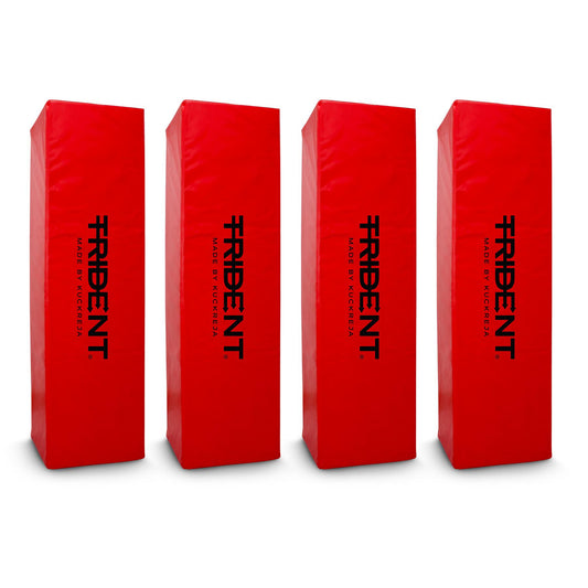 Trident Rugby Post Protectors - 20" x 20" (Set of 4) - Red