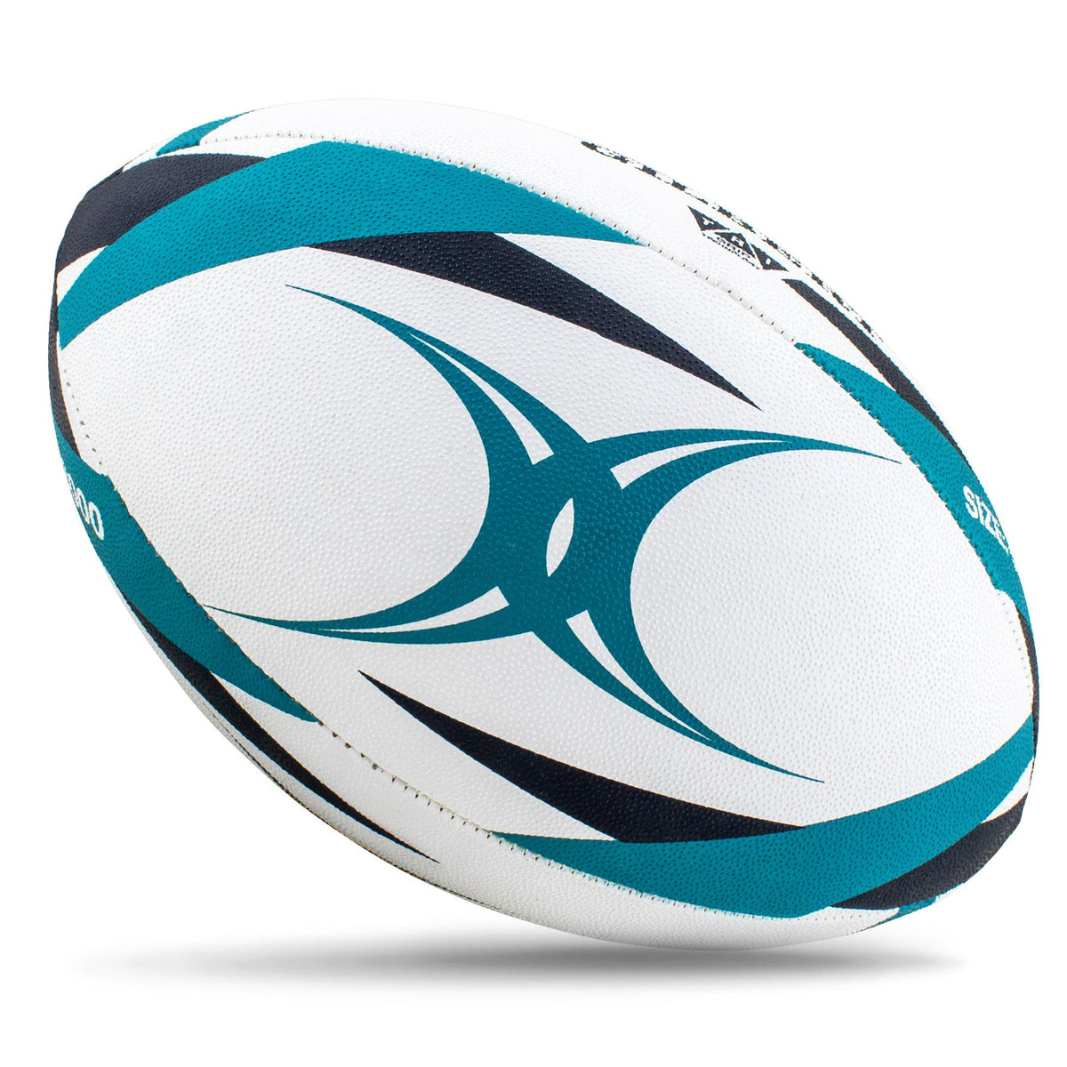 Gilbert GTR 3000 Rugby Ball - Teal (Size 5)