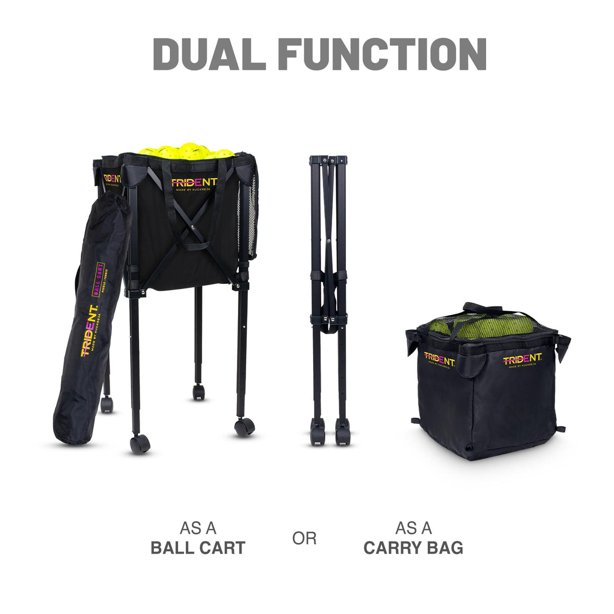 Trident Pickleball and Tennis Ball Cart