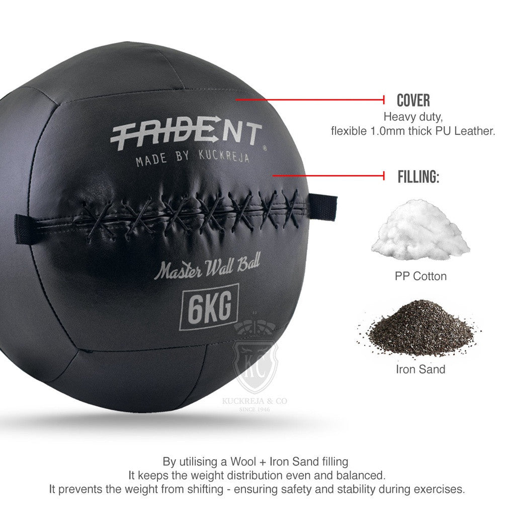 Trident Master Premium Wall Ball - 6kg