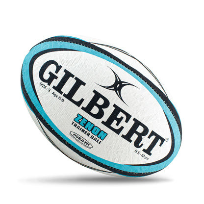 Gilbert Zenon Rugby Ball - Teal (Size 5, 4, 3)