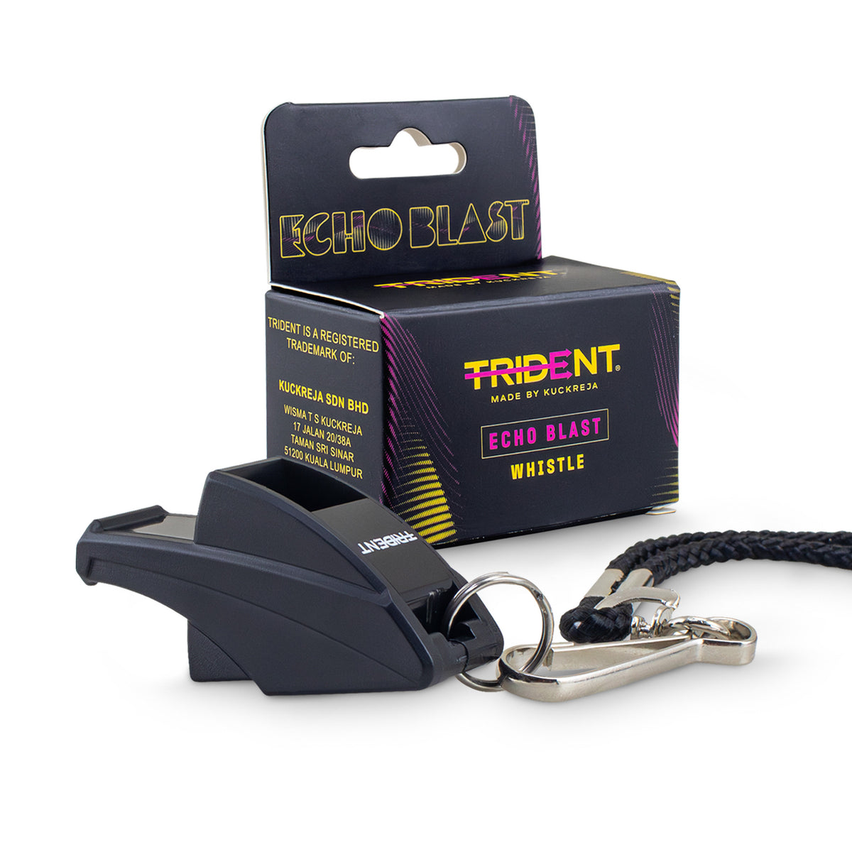 Trident Echo Blast Whistle with Lanyard