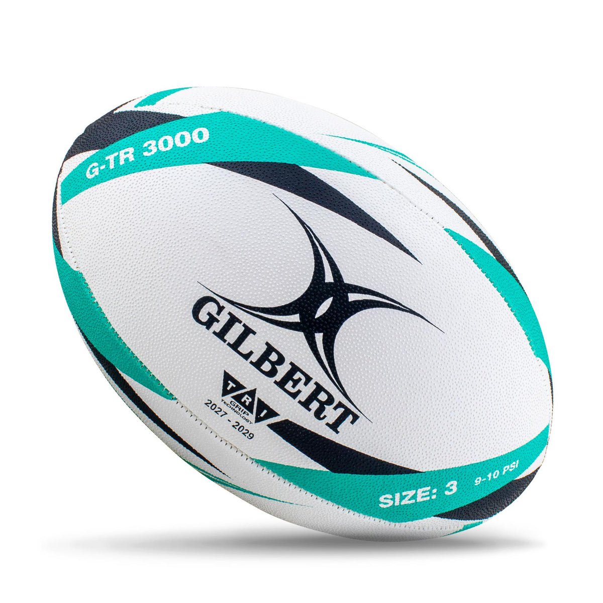 Gilbert GTR 3000 Rugby Ball - Mint (Size 3)
