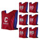Trident Reversible Netball Bibs Set - Red/Blue (Senior)
