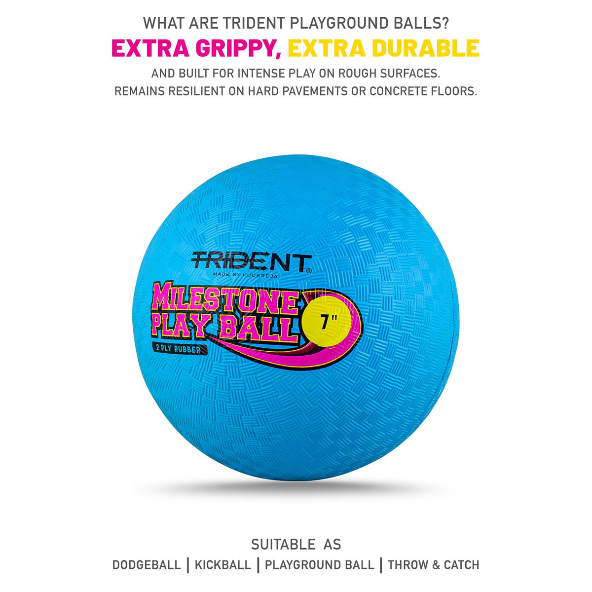 Trident Milestone Playground Ball (Dodgeball) - Blue