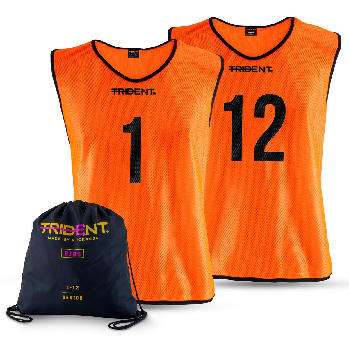 Trident Bibs with Bag - Orange (1-12)