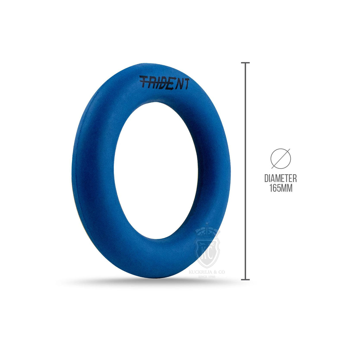 Trident Rubber Ring / Quoits - Blue (165mm)
