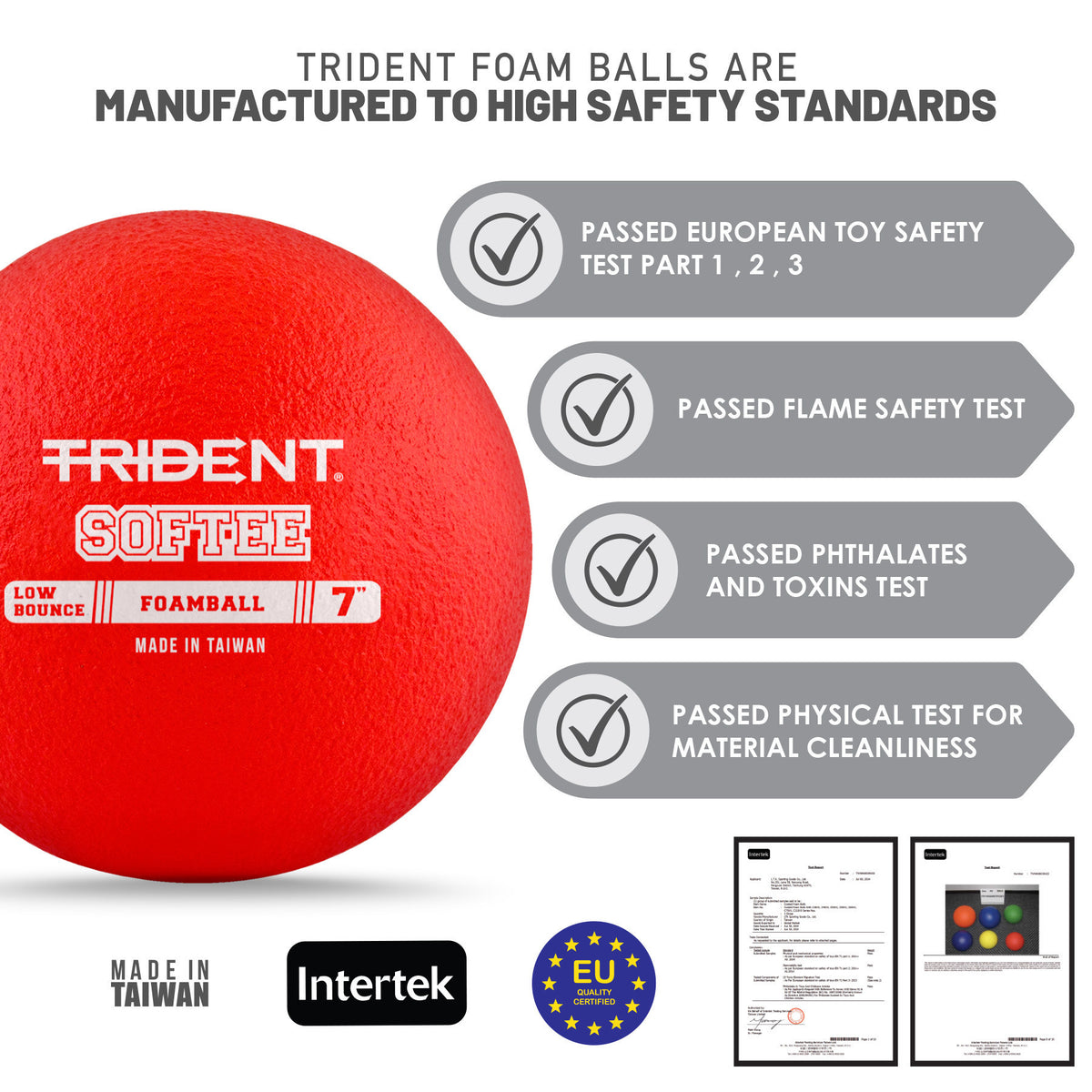 Trident Softee Low Bounce Foam Ball - Red (7")