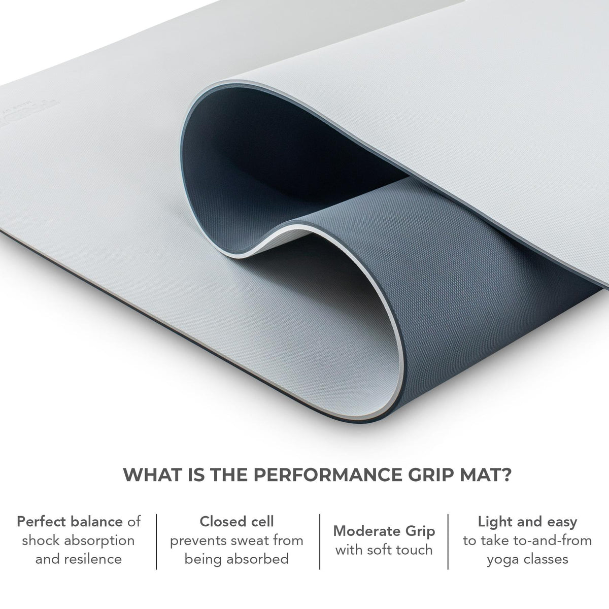 Trident Performance Grip Yoga Mat - Cool Gray (6mm)